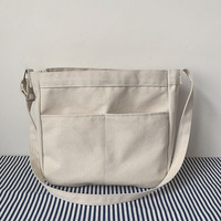Sacs fourre-tout en toile de coton réutilisables et durables DLBZ pour femmes, avec poignées en corde, pour supermarchés, boutiques, cadeaux, poches incluses