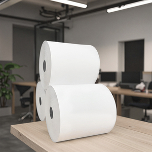 Nhà sản xuất 80x80 nhiệt <span class=keywords><strong>POS</strong></span> CuộN lớp duy nhất in nhiệt cuộn cho tiền mặt đăng ký Kích thước giấy nhiệt - Product Image 3