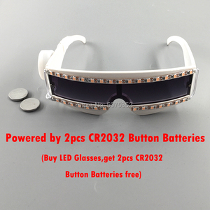 Nuevo estilo, negras con lentes gafas de sol, gafas de plástico multifunción con brillo LED, regalo novedoso para hombres para baile, DJ, Bar, accesorios - Product Image 6