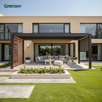 Persianas enrollables motorizadas personalizadas para persiana de jardín al aire libre, pérgola con cremallera, persianas de pista