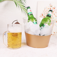 Chope à bière en plastique PS de 500 ml avec poignée, chope à bière transparente pour fête, Oktoberfest