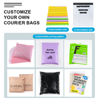 Sac d'expédition en polyéthylène écologique et recyclable pour la vente en gros, entièrement personnalisé pour l'emballage de vêtements de marque, avec logo imprimé OEM