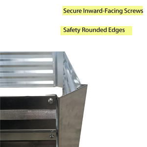 120x90x30cm grau verzinkter Stahl Pulver beschichtetes Metall Garten Hochbeet für Kräuter - Product Image 4