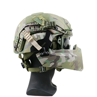 Casque tactique léger à protection intégrale FAST avec masque et lunettes IIIA – Équipement de protection pour l'entraînement en extérieur