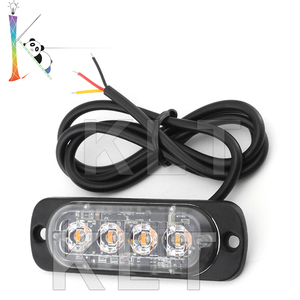 Đèn báo hiệu khẩn cấp xe hơi KLT Hot Sale 12V, 4 đèn LED nhấp nháy màu hổ phách đỏ xanh, đèn cảnh báo nhấp nháy cho xe tải - Product Image 1