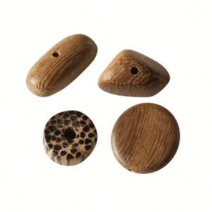Cuentas Sueltas de Madera Natural Sin Teñir Personalizadas, Mezcla de 12 mm, Cuentas Espaciadoras Clásicas Ecológicas para Kits de Bricolaje de Pulseras y Collares - Product Image 1