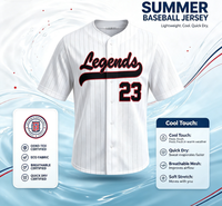 Maillot de baseball personnalisé en twill brodé, coupe courte, entièrement boutonné, conception personnalisée gratuite, faible MOQ 1 pièce