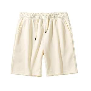 Shorts en tricot pour hommes grande taille, coupe ajustée avec jambe fuselée pour une silhouette moderne, idéal pour la gym, le style streetwear et la mode décontractée d'été. - Product Image 1