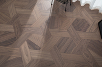 Plancher en bois mosaïque hexagonal |   Motif de parquet en nid d'abeille géométrique |   Chêne d'ingénierie haut de gamme pour appartements