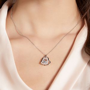 Ingrosso oro 18K e 925 catena collana in argento Sterling <span class=keywords><strong>con</strong></span> VVS Moissanite <span class=keywords><strong>solitario</strong></span> Bezel ciondolo per le donne regalo - Product Image 2