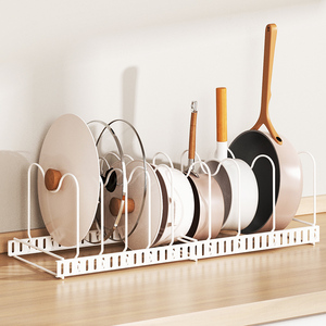 Cozinha Bancada Gabinete Material Metal Prato <span class=keywords><strong>Rack</strong></span> Suporte Tampa Pote <span class=keywords><strong>Rack</strong></span> De Armazenamento De Panela - Product Image 5