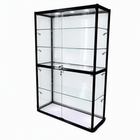 Moderne Aluminium-Glas-Vitrine mit Verstellbaren Regalen LED-Streifenbeleuchtung Hochbelastbar Umweltfreundlich für Trophäen-Einzelhandelsausstellung