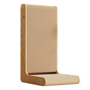 Tempat goresan kucing berbentuk L klasik Modern, perlindungan furnitur kucing dalam ruangan dengan bola - Product Image 6