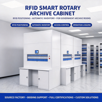 Armoire d'archives rotative avec sélection automatique des niveaux, armoire confidentielle électronique connectée au réseau pour dossiers et documents RH