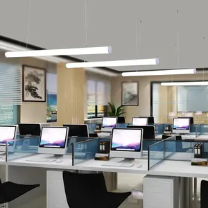 Lampe Led suspendue Tube moderne à haute luminosité, luminaire décoratif d'intérieur, idéal pour un bureau ou un salon