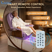 Chaise de pédicure électrique professionnelle pour salon de manucure avec bassin pour les pieds à LED