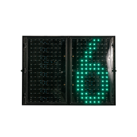 Timer Hitung Mundur Kendaraan LED Kustom 800mm CE Timer Hitung Mundur Kendaraan Lalu Lintas dengan Casing PC untuk Area Kampus