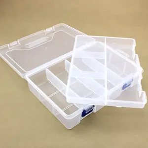 D006 двухслойная 8-сетчатая полипропиленовая прозрачная коробка для бусин наклейка канцелярские товары для хранения ювелирных изделий пластиковая упаковочная коробка