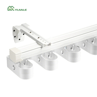 YIJIALE Rails de rideaux métalliques portables en forme de S, résistants à la corrosion, sur mesure, pour fixation sur fenêtre