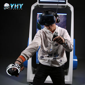 YHY <span class=keywords><strong>VR</strong></span> Theme Space Park Coin Operated Arcade Small 9D Platform Space Gun Shooting <span class=keywords><strong>Vr</strong></span> Simulator Game Machine Shooting - Product Image 1