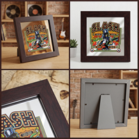 Cadre photo en verre imprimé sur mesure sur le thème de la musique rock et de la flipperie, décoration murale pour bar, club, maison, souvenir, cadeau