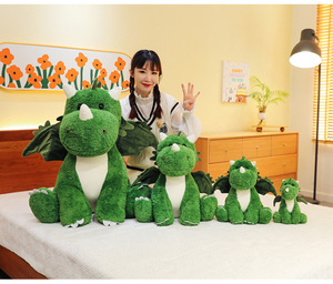 Mainan mewah dinosaurus 2 In 1 mainan hewan boneka telur naga untuk anak laki-laki mainan telur Pterosaur lembut bersembunyi dalam telur untuk hadiah anak-anak - Product Image 2