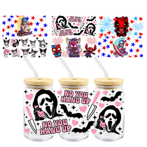 Calcomanías <span class=keywords><strong>de</strong></span> copa <span class=keywords><strong>de</strong></span> vidrio <span class=keywords><strong>de</strong></span> 16oz <span class=keywords><strong>de</strong></span> fábrica, pegatina <span class=keywords><strong>de</strong></span> corazón <span class=keywords><strong>de</strong></span> amor, envolturas <span class=keywords><strong>de</strong></span> transferencia UV DTF, calcomanías impermeables DIY, diseño <span class=keywords><strong>de</strong></span> dibujos animados - Product Image 4