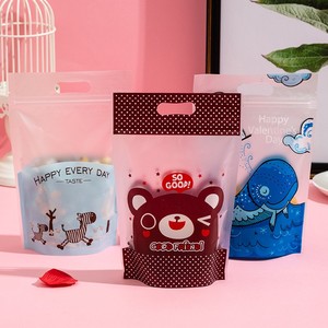 Bolsa de diseño simple, apta para alimentos, nueva, con dibujos animados, para galletas, con forma de copo de nieve, para aperitivos, con cierre hermético, para dim sum y repostería. - Product Image 2