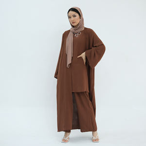 Loriya 2024 Nuovo Set di 3 Pezzi Abaya in Poliestere Stile Dubai e <span class=keywords><strong>Turchia</strong></span>, <span class=keywords><strong>Abbigliamento</strong></span> Islamico Modesto per Donne - Product Image 4