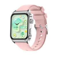 Reloj Inteligente E100 Square de 1.85 Pulgadas con ECG, Resistente al Agua IP68, Recordatorio de Sedentarismo, Monitor de Frecuencia Cardíaca y Sueño, para Android e iOS, para Hombres y Mujeres
