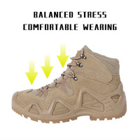 Botas Tácticas Negras para Hombre ZJFIT, Botas de Senderismo de Caña Alta, Antideslizantes, Resistentes al Desgaste, Deportivas, Impermeables para Invierno, de Gamuza y Cuero