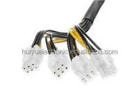 Nuevo 18AWG 30cm 6Pin 5 PCIE Cable de fuente de alimentación de un solo cabezal APW3 APW7 PSU Cable de extensión Interfaz SATA Cobre Uso de la computadora