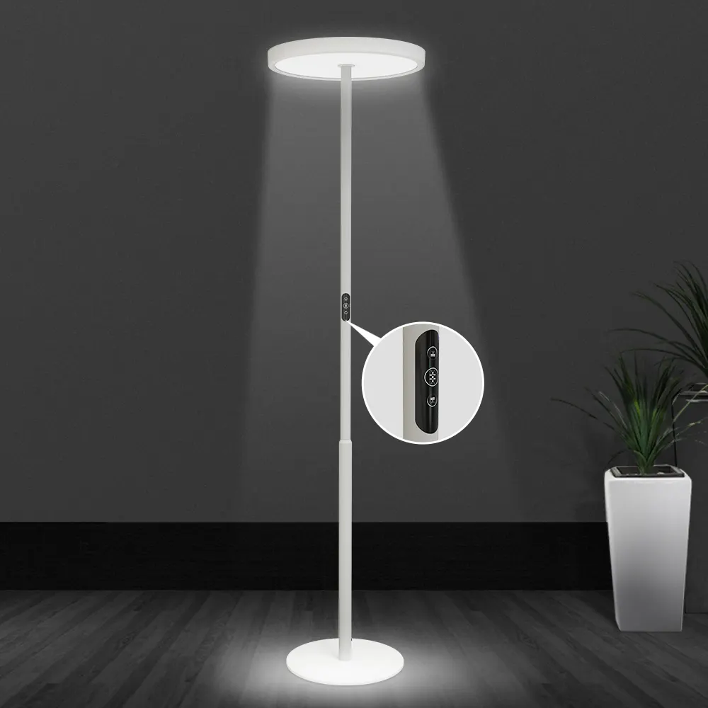 Led Floor Lights Newly Designed Office Round Double-sided Luminous LED Floor Lamps Standing Light