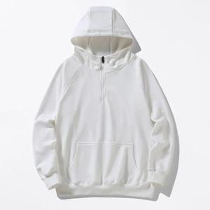 Nouveauté : Sweat-shirts à col rabattu en coton avec impression personnalisée de haute qualité, à fermeture éclair partielle, pour hommes - Product Image 4