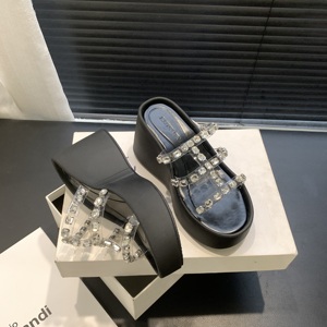 2024 Summer New Fashion All-match Outdoor Wedge Thick Bottom Rhinestone <b>Sandals</b> Pu Women's Shoes - Product Image 4