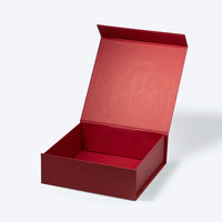 Boîte cadeau magnétique vide rouge personnalisée en gros pour pot de bougie Emballage de luxe avec ruban