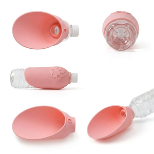 Bouteille d'eau portable pour chien, pliable, en silicone, design feuille, anti-fuite, distributeur d'eau pour animaux de compagnie, pour la randonnée et les promenades en extérieur, 580 ml, sans BPA - Product Image 5