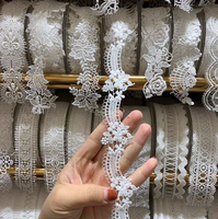 Mode personnalisé en gros paillettes frontière brillant mariage broderie fleur dentelle garnitures pour robe vêtements frontière voile de mariée