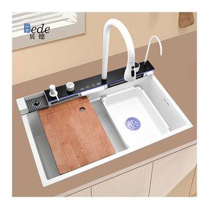 Fregadero <span class=keywords><strong>de</strong></span> cocina <span class=keywords><strong>de</strong></span> tratamiento <span class=keywords><strong>de</strong></span> superficie Nano <span class=keywords><strong>de</strong></span> oro giratorio multifuncional <span class=keywords><strong>de</strong></span> 304 grados BEDE 360 <span class=keywords><strong>de</strong></span> acero inoxidable - Product Image 4