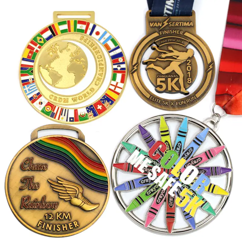 Custom Medal Wholesale Cheap Design Your Own Blank Zinc Alloy 3D Gold Award Marathon Running Custom Metal Sport Medal