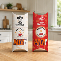Boîte en papier kraft biodégradable avec logo personnalisé, finition brillante, pour la restauration rapide, les frites, les hamburgers, les déjeuners à emporter
