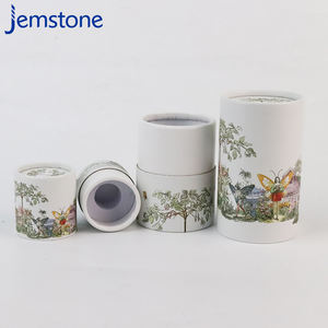 Boîte de papier de cylindre de logo imprimé de taille personnalisée boîte de tube de papier de thé d'emballage rond - Product Image 4