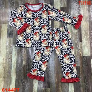 Pyjamas pour bébés garçons et filles à manches longues, ensembles pour filles, imprimés de Noël en bambou, vente en gros d'usine, promotion chaude - Product Image 5