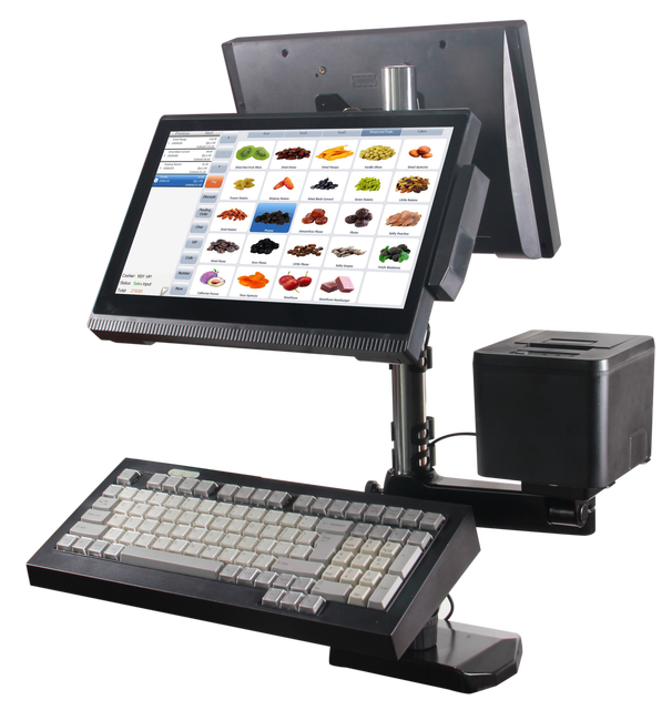 SCPOS 2026 All-In-One POS Terminal 15/15.6'' Aluminum Alloy Cash Register Built-in 80mm Cutter Printer Scale SDK Enabled Payment