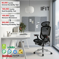 Chaise de bureau ergonomique en maille avec mécanisme de commande par câble, glissière synchronisée, construction durable pour projets de mobilier de bureau professionnel