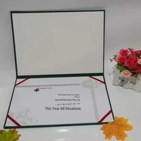 Porte-certificat classique en carton style livre 2027, avec couverture en similicuir lisse, pour diplôme, récompense et rangement de documents