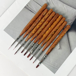 Brosses à ongles en bois OEM ODM avec logo personnalisé, pinceaux de haute qualité pour la peinture au gel pour salon de manucure - Product Image 4