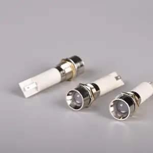 Diametro 8mm lampada pilota di segnalazione impermeabile 2.4V 6V 12V 24V 36V 48V 110V 220V indicatore luminoso a LED con saldatura o filo