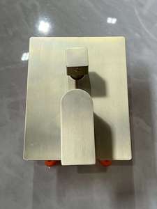 Water Immersion Waterproof Hidden <strong>Wall</strong>-Mounted <strong>Brass</strong> <strong>Shower</strong> Faucet Set Square Accessories Rain Spray Pattern Brushed For Hotels - Product Image 4