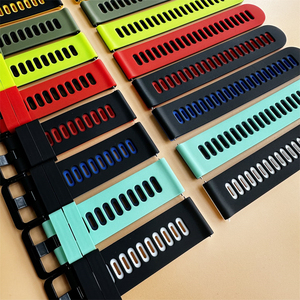 <span class=keywords><strong>Bracelet</strong></span> en silicone à dégagement rapide bicolore, étanche, <span class=keywords><strong>bracelet</strong></span> sport en caoutchouc 20 mm 22 mm pour <span class=keywords><strong>montre</strong></span> Garmin <span class=keywords><strong>Amazfit</strong></span> HUAWEI Samsung - Product Image 3